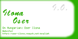 ilona oser business card